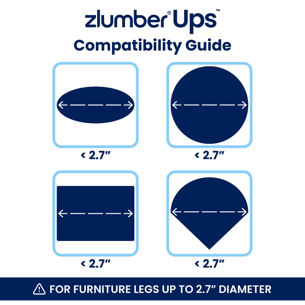 Bed Riser Auckland Zlumber Ups™ Bed Risers for Extra Height & Storage